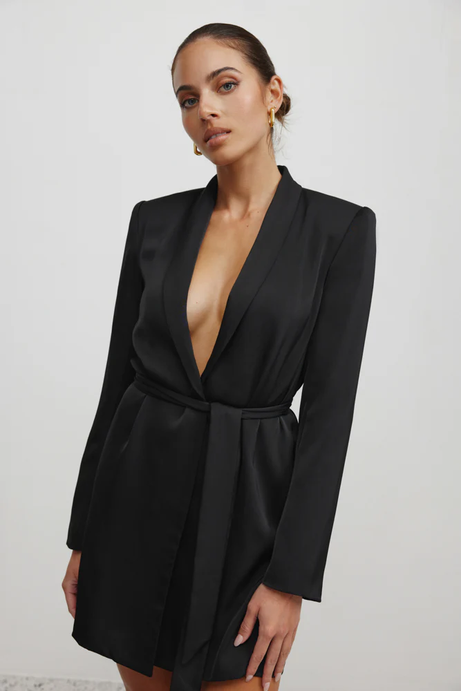 Lucio Jacket Dress - Black - Poueer