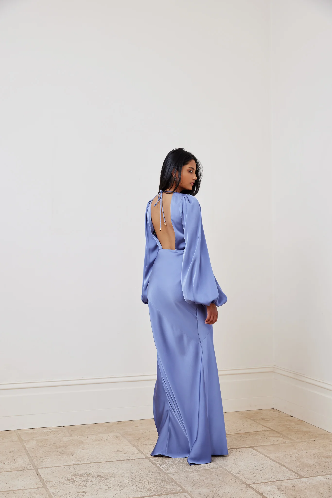 India Dress - Stone Blue - Poueer