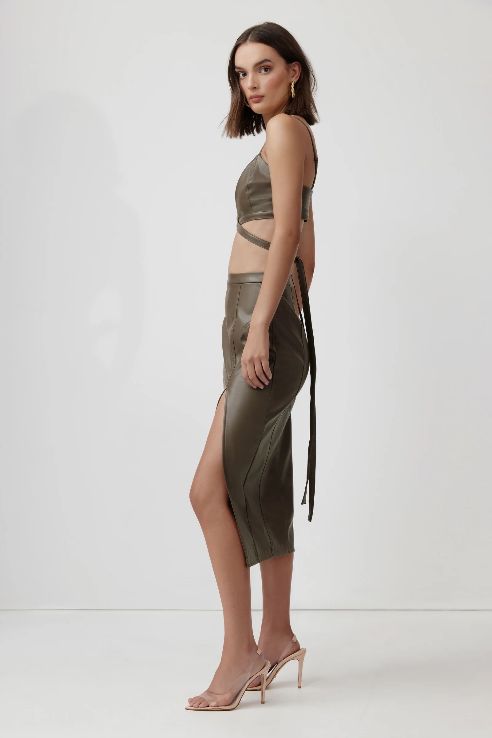 Marilla Skirt - Deep Olive - Poueer