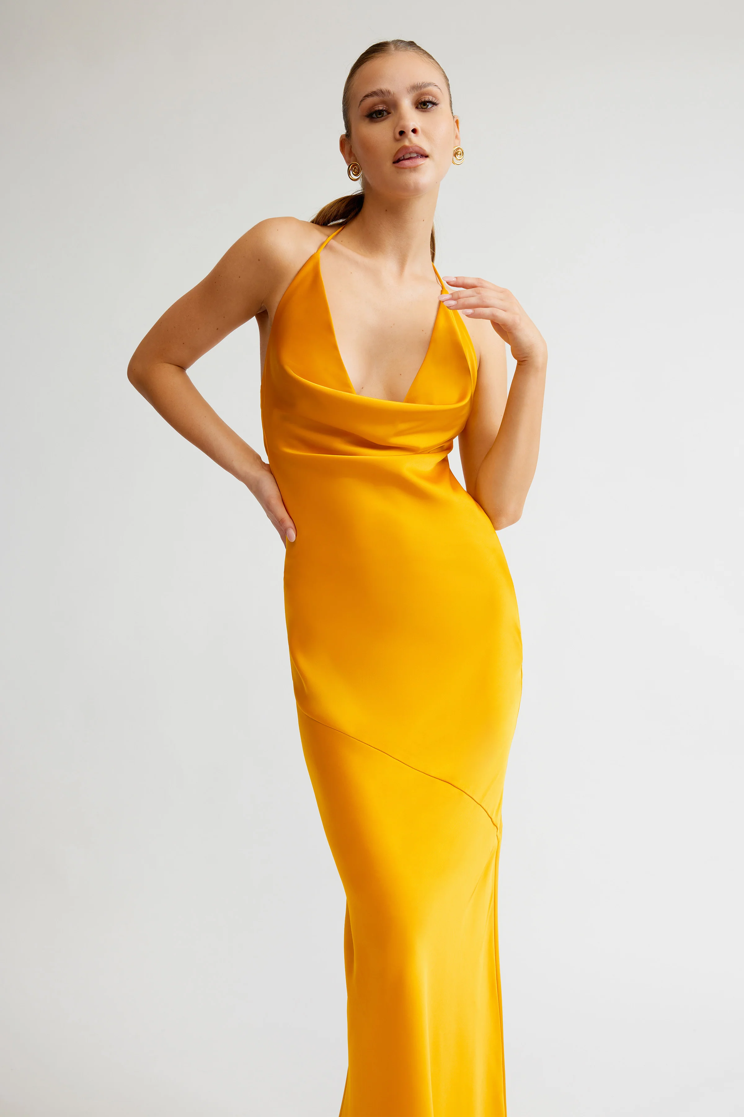 Freya Dress - Saffron - Poueer