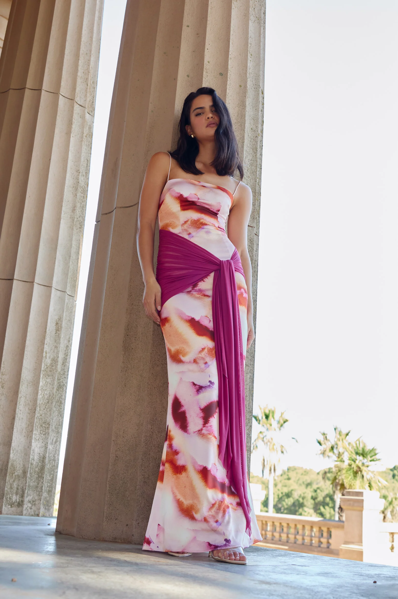 Ayla Dress - Pink Mineral Print - Poueer