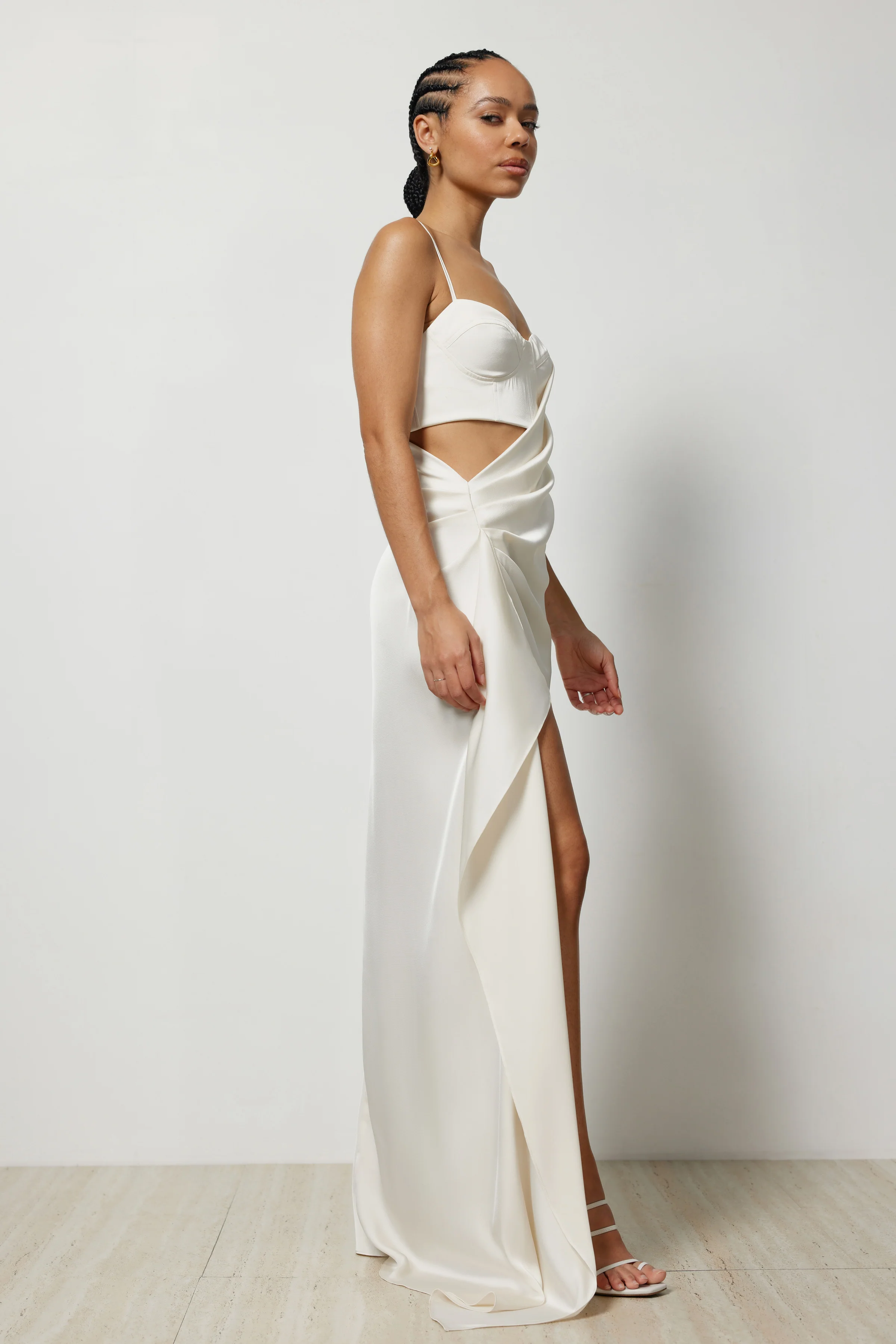 Dione Dress - Oyster - Poueer