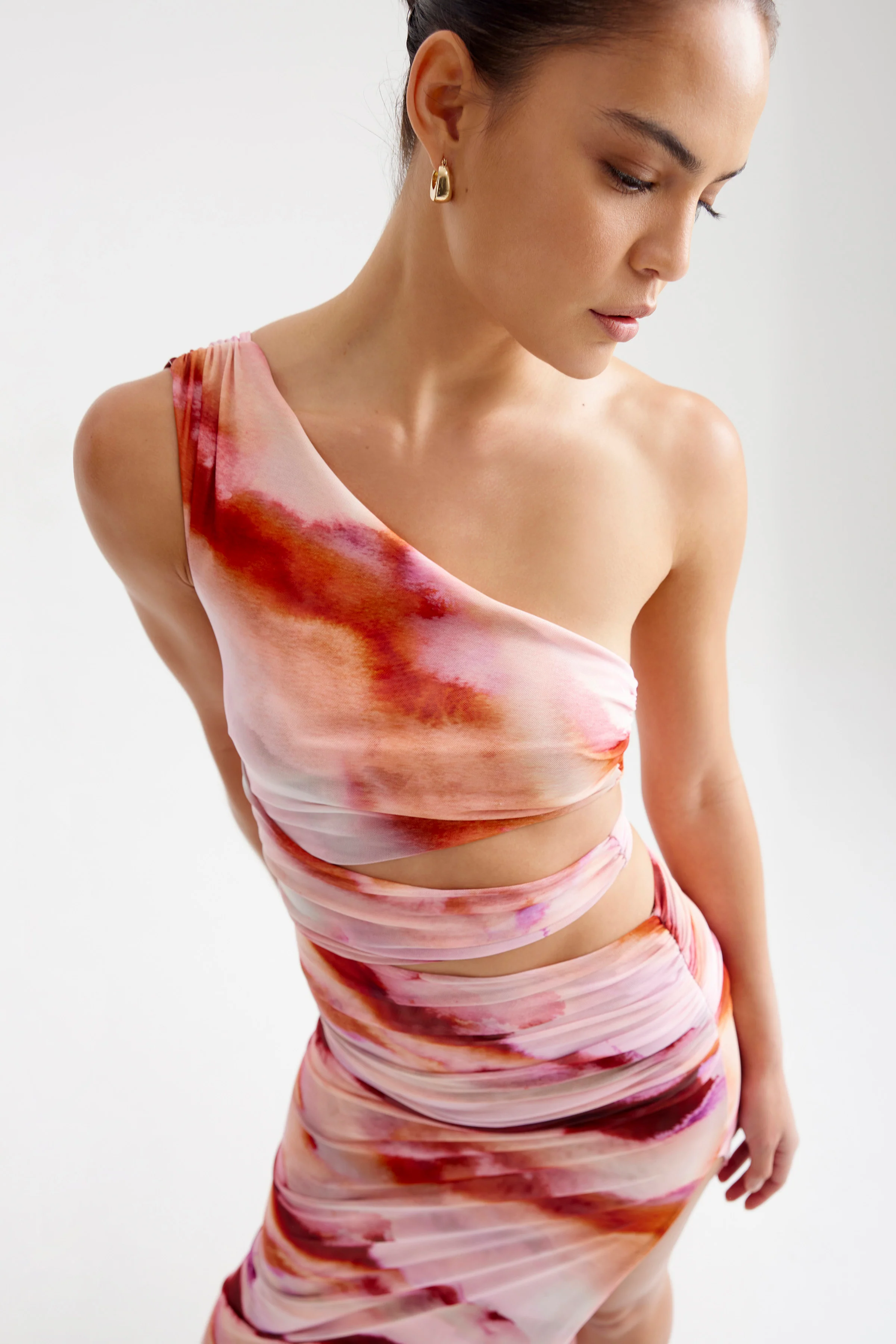 Nuri Dress - Pink Mineral Print - Poueer
