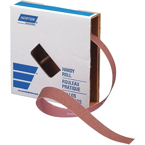 Norton K225 Metalite Abrasive Roll, Cloth Backing, Aluminum Oxide, Roll 1' Width x 10yd Length, Grit 120 (Pack of 1) - Poueer