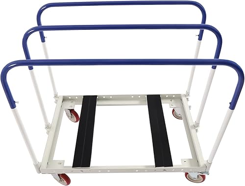 1500lbs Steel Panel Truck Cart, Platform Truck Cart, Lumber Cart Drywall Dolly Cart, Drywall Cart Panel Cart Dolly with 4 Dual-Bearing Casters, Steel Panel Cart, Steel Frame Dolly (1000lbs-39x24in) - Poueer