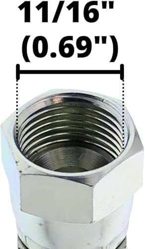 1/2' Hose x 1/2' JIC 37 Degree Female Hydraulic Hose Ends Crimp Fitting Compatible with Parker 43-Series | FJX-08-08-43 (10-PACK) - Poueer