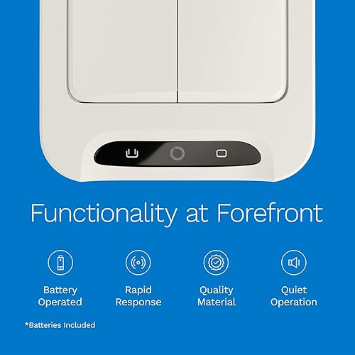 hOmeLabs - 13 Gallon Kitchen Trash Can - Retractable Automatic Sensor Butterfly Lid, Space-Saving Design, Easy to Clean, Battery-Operated with Batteries Included - Stainless Steel - Poueer