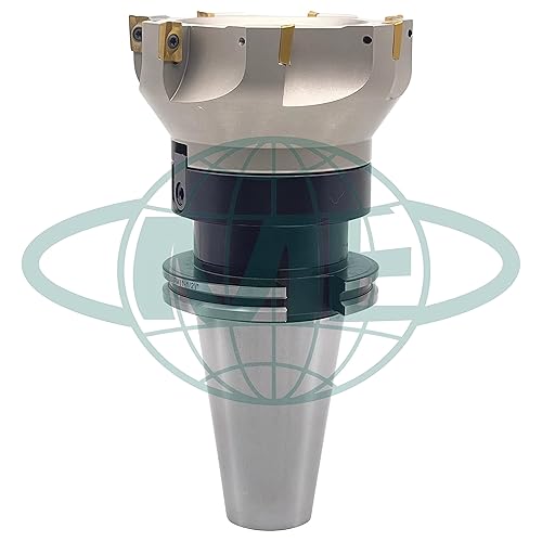 CME 6' 90° Indexable Face Mill w/ CAT50 Arbor, APKT1604 Inserts Included, 8 Flutes - Poueer