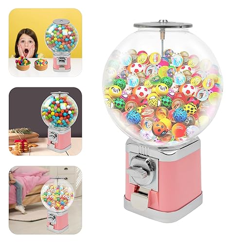 Capsule Vending Machine Candy Machine Dispenser for Business Toy Vending Machine Dispenser Lockable Candy Gumball Dispenser Machine Prize Machine Twister Ball Dispenser (White) - Poueer