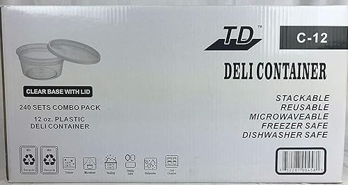 Maple Trade TD C12 12-Ounce Soup Cups Deli Containers with Lids (240 Pack) - Poueer