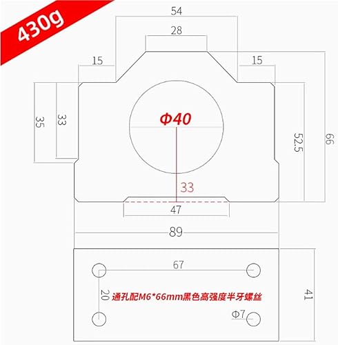 Spindle clamp 38mm, 40mm aluminum spindle mounts, 42mm fixture chuck, 44mm bracket Clamp, 46mm holders Clamps, hold seat(44mm) - Poueer