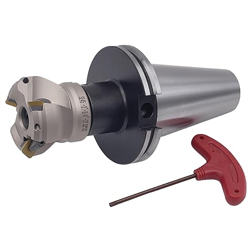 CME 6' 90° Indexable Face Mill w/ CAT50 Arbor, APKT1604 Inserts Included, 8 Flutes - Poueer