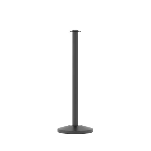 ZKH Stanchion Post, 5 FT Sliver Stanchions with Crown Head Top, Stainless Steel Rope Safety Barriers,Crowd Control Barriers for Party, Event,Theater, 2 Pieces - Poueer