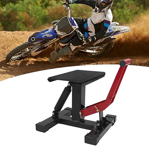 Motorcycle Jack Bike Stand, Hydraulic Stand, Adjustable Hydraulic Save Effort Hoist Table Height Lifting Stand, for Off Road Motorcycle, All Terrain Vehicle - Poueer