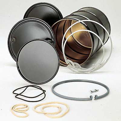 Drum Cover, 55 Gal, Steel, w/Bung Fittings - Poueer