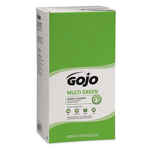 GOJO MULTI GREEN Hand Cleaner, Natural Citrus Solvent, 2000 mL, USDA Certified Biobased Product Hand Cleaner with Natural Pumice Refill PRO TDX Push Style Dispenser (Pack of 4) - 7265-04 - Poueer
