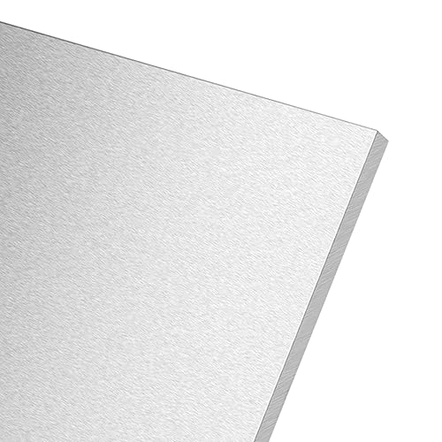 LEXININ 2 Pack 12 x 12 x 1/4 Inch 6061 Aluminum Sheet, Plain Aluminum Plate with Protective Film, Metal Flat Aluminum Sheet for Industrial, 305 x 305 x 6mm - Poueer