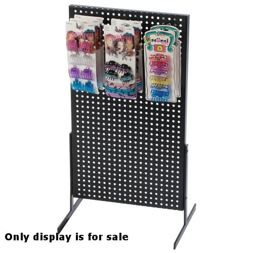 Countertop Metal Pegboard Display in Black - 11 W x 8 D x 20.5 H Inches - Poueer