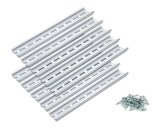 10 Pieces DIN Rail Slotted Aluminum RoHS 1000mm Long 35mm Wide 7.5mm High,10 Meters Total - Poueer