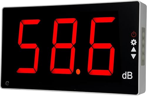 Noise Meter,Sound Level Meter with Large LCD Screen Wall Mounted Digital Sound Level Meter Digital Noise Meter Decibel Monitoring Tester Noise Measuring Instrument 30-130dB Measuring Range with - Poueer