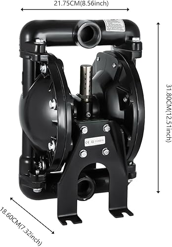 Air-Operated Double Diaphragm Pump 120PSI 35Gpm Pneumatic Dual Diaphragm Pump Air-Operated Waste Oil Transfer Pump - Poueer