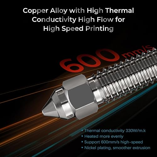Creality K1 Nozzle Kit 0.4mm 0.6mm 0.8mm 3D Printer Nozzles,4pcs Hardened Steel Nozzle&4pcs Copper Alloy Extruder Nozzles,High Thermal Conductivity High Flow for Creality K1,K1 MAX,CR-M4,Ender 3 V3 KE - Poueer