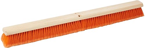 SPARTA Flo-Pac Flagged Sweep Floor Broom for Cleaning, 36 Inches, Orange - Poueer