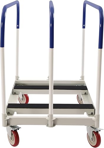 1500lbs Steel Panel Truck Cart, Platform Truck Cart, Lumber Cart Drywall Dolly Cart, Drywall Cart Panel Cart Dolly with 4 Dual-Bearing Casters, Steel Panel Cart, Steel Frame Dolly (1000lbs-39x24in) - Poueer