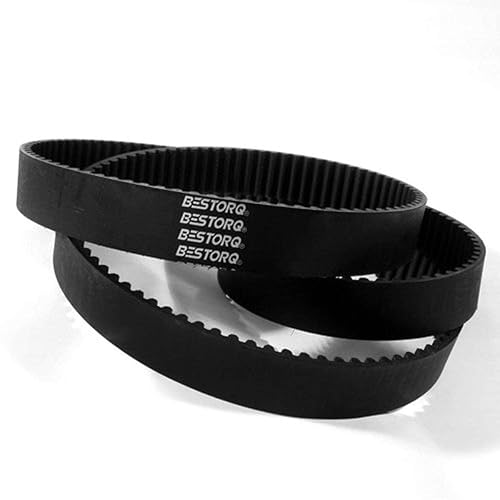 BESTORQ 950-5M-9 HTD Timing Belt, 950mm Outside Circumference x 9mm Width x 3.6mm Height, 5mm Pitch, 190 Teeth, Pack of 3 - Poueer