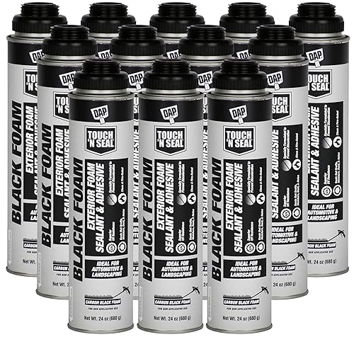 Touch N Seal Black Polyurethane Gun Foam 12 Count Case - 4004529813 - Poueer