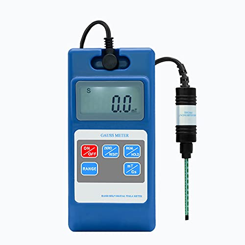 Handheld Digital Gauss/Tesla Meter WT10A - 2000mT Magnetic Field Tester with Data Hold, Peak Value, Auto Zero, mT/Gs Switch for Permanent Magnets, Motors, Speakers (Portable & Lightweight) - Poueer
