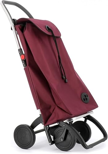 Rolser I-Max MF 4 Wheel Foldable Shopping Trolley - Orange - Poueer