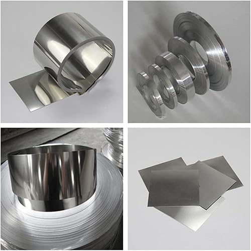 ZOENAE Pure Nickel Plate Sheet Foil, Width 100mm, Length 1000mm, Thickness 0.1-0.5mm (Size : 0.5 * 100 * 1000mm) - Poueer