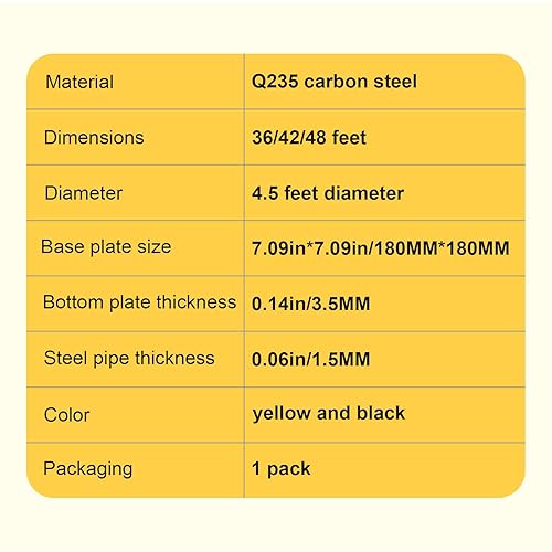 Safety Bollards Post, 36 inch Height 4.5 inch Diameter Steel Bollard Post,Anti-Collision Safety Post, Bollard Post for Parking Lots, Parks and Streets, 6 Packs - Poueer
