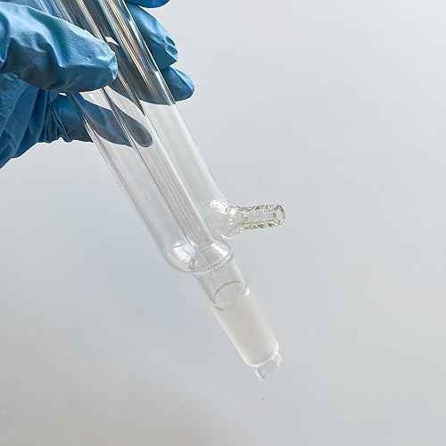 Liebig Condenser, Borosilicate Glass Liebig Condenser with 24/40 Joints, 400mm Jacket Length & 10mm Glass Hose Connection, Lab Glassware - Poueer