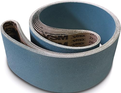 6 inch x 123 inch, 80 Grit, KK752X (General Grade), X-Weight, Aluminum Oxide (A/O), Abrasive Sanding Belts, 10-Pak - Poueer