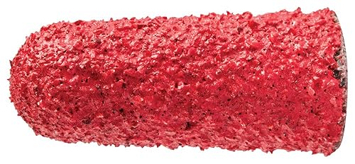 PFERD 46143 Policap Abrasive Cap, Shape L, Ceramic Oxide Grain CO-Cool, 1/4' Diameter x 5/8' Length, 80 Grit (Pack of 50) - Poueer