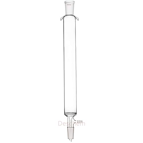 400ml,24/40,30CM,Glass Chromatography Column,OD=45mm,10mm Vacuum Hose Connection - Poueer