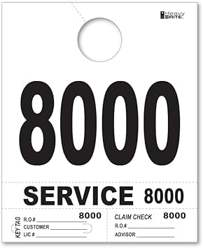 Flywheel Heavy Brite 4 Part Service Dispatch Numbers (000, Blue) - Poueer