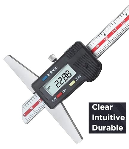 General Tools Depth Gauge Vernier Caliper 0-150mm 0-200mm,0-300mm (Digital 150mm(Double-Hook)) - Poueer