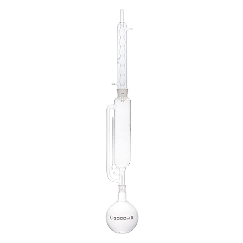 EISCO Soxhlet Extraction Apparatus - 1000mL Extractor, 3000mL Flask, Condenser - Borosilicate Glass - Poueer