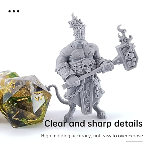 RESIONE Tough 3D Printer Resin, Not Brittle ABS Like Tough & Rigid 3D Resin for LCD 3D Printing UV 405nm (M58 Grey 1KG) - Poueer