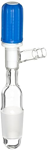 Pyrex Borosilicate Glass 24/29 Stopcock with Hose Connector - Poueer