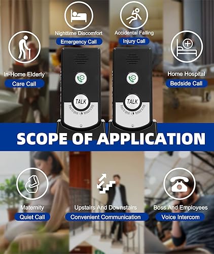 2 Way Voice Intercom - Super Long Range Wireless Intercom System for Home - Poueer