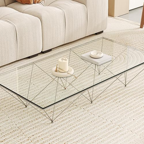 Clear Tempered Glass Tabletop 24x48 Inch with High-Temperature and Scratch Resistance, Easy to Clean, Suitable for Various Occasions - Poueer