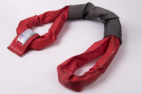 / 3 1/2' Body/Eye to Eye Polyester Round Sling - Red / 10 Ft. Long / Ee150X10' / 13,200 Lbs. Vertical - Poueer