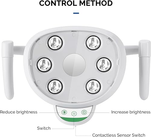 Coxo Dental LED Light, 12mm Diameter Shadow, 6 Pcs LED Light, Double Control System, #CX249-23,Sold by JMU - Poueer