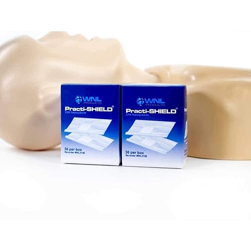WNL Products WL3120CP CPR Practi-Shield Manikin Training Protector - 200 Shields - Poueer
