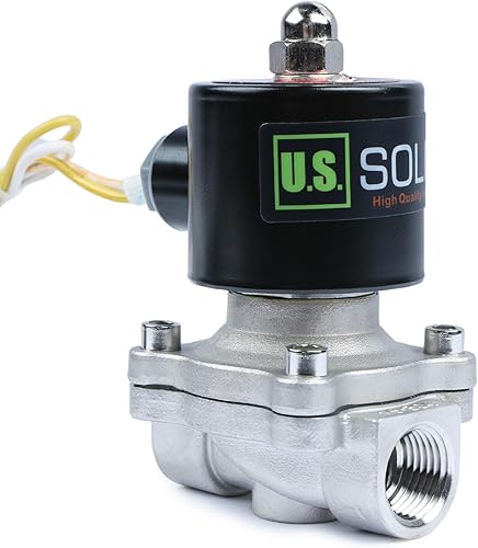 U.S. Solid Smart Solenoid Valve - 3/4 Inch Wi-Fi APP-Controlled Brass Solenoid Valve, 110V AC - Poueer