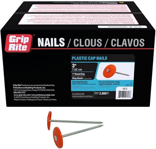 Grip-Rite Nail Cap P/S EG 3' 2K - Poueer